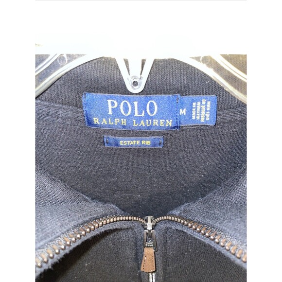 Polo Ralph Lauren Estate Rib Men’s Sweat Shirt Size Medium Black Flesh Pony - Picture 2 of 12